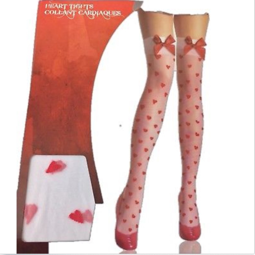 Heart Tights Sexy Over Knee Stockings NEW